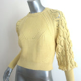 Jonathan Simkhai Sweater Rosemarie Buttercup Directional Rib Knit Size Small