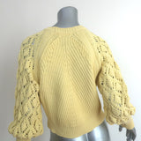 Jonathan Simkhai Sweater Rosemarie Buttercup Directional Rib Knit Size Small