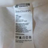 Zimmermann Dancer Scalloped Metallic-Trim Maxi Dress Cream Linen-Silk Size 3