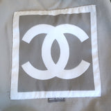 Chanel Identification 01P Colorblock Zip-Up Jacket Gray & White Size 38