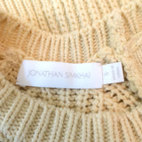 Jonathan Simkhai Sweater Rosemarie Buttercup Directional Rib Knit Size Small