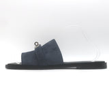 Hermes Gabriel Slide Sandals Charcoal Suede Size 43 NEW