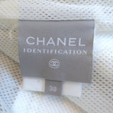Chanel Identification 01P Colorblock Zip-Up Jacket Gray & White Size 38