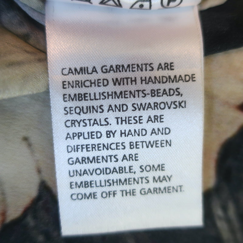 Camilla Craving A Patch of Green Bat Shoestring Strap Maxi Dress Black Size 1