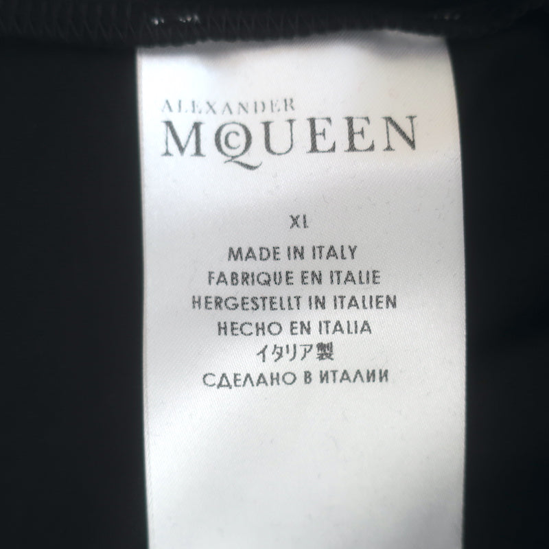 Alexander McQueen Skull-Embroidered T-Shirt Black Cotton Size Extra Large NEW