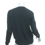 Oscar de la Renta Eyelet-Embroidered Cardigan Black Velvet & Wool Size Small NEW