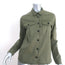 Zadig & Voltaire Bonnie Love Military Shirt Army Green Cotton Size 16 / SMALL