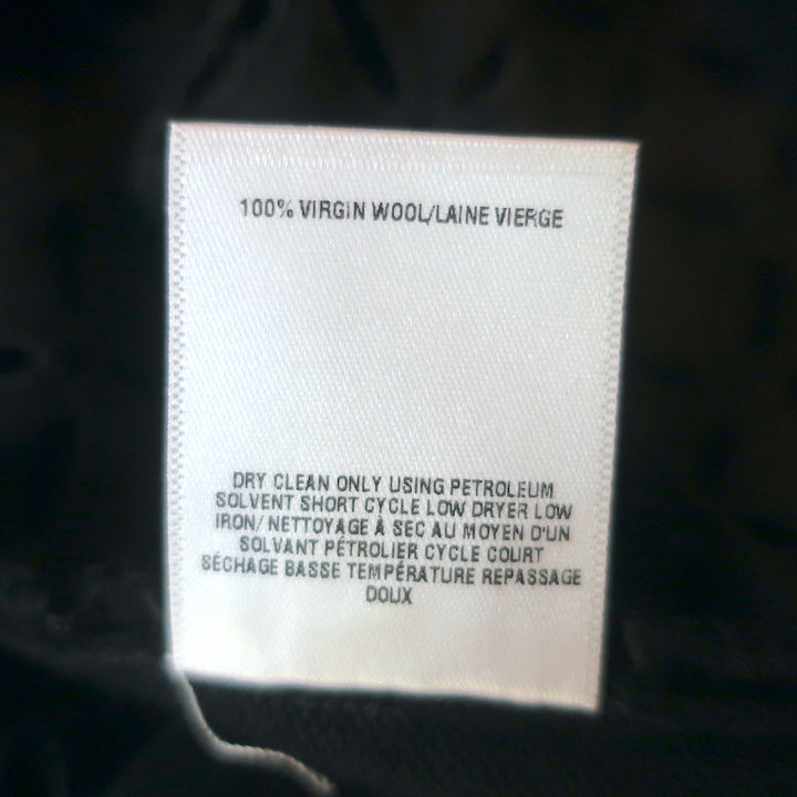 Oscar de la Renta Eyelet-Embroidered Cardigan Black Velvet &amp; Wool Size Small NEW