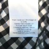 GANNI Puff Sleeve Ruched Seersucker Mini Dress Black/White Gingham Size 34