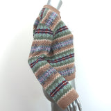 Polo Ralph Lauren Fair Isle Collared Sweater Beige/Multi Wool-Blend Size Small