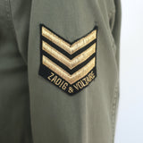 Zadig & Voltaire Bonnie Love Military Shirt Army Green Cotton Size 16 / SMALL