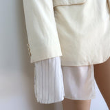 Comme des Garcons Homme Plus Layered Blazer Ivory Size Extra Large NEW