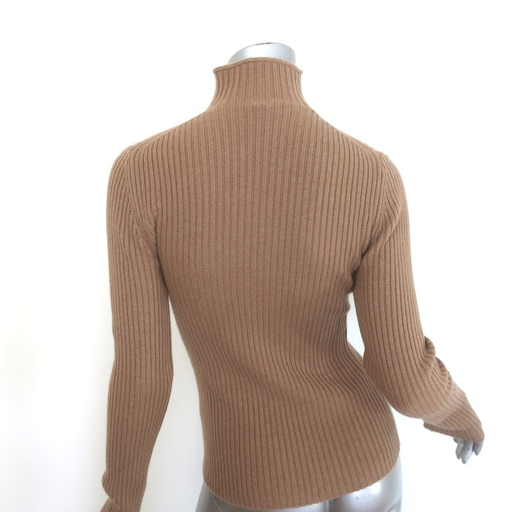 Nili Lotan Freda Ribbed Cashmere Turtleneck Sweater Camel Size Small NEW