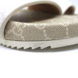 Gucci GG Supreme Slide Sandals Cream/Beige Canvas Size 7