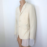 Comme des Garcons Homme Plus Layered Blazer Ivory Size Extra Large NEW