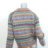 Polo Ralph Lauren Fair Isle Collared Sweater Beige/Multi Wool-Blend Size Small