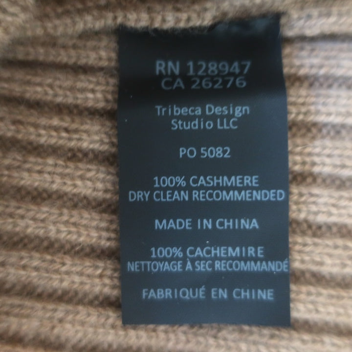 Nili Lotan Freda Ribbed Cashmere Turtleneck Sweater Camel Size Small NEW