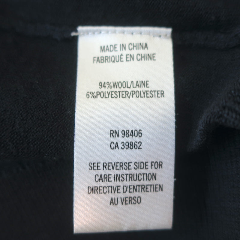 Theory Crewneck Sweater Navy Kralla Evian Stretch Wool Knit Size Petite