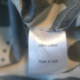 La Ligne Bee Smocked Midi Dress White/Black Printed Cotton Poplin Size Medium