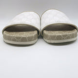 Gucci GG Supreme Slide Sandals Cream/Beige Canvas Size 7