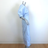 Colville Nexus Puff Sleeve Midi Dress Light Blue Cotton Poplin Size 42 US 6
