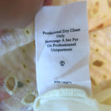 LoveShackFancy Reggie Midi Dress Yellow Floral Print Embroidered Cotton Size 0