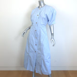 Colville Nexus Puff Sleeve Midi Dress Light Blue Cotton Poplin Size 42 US 6
