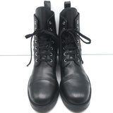 Louis Vuitton Ranger Boots with Patches Black Leather Size 40 Flat Combat Boots