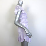 LoveShackFancy Sonara Smocked Mini Dress Lavender Tie Dye Cotton Size Petite