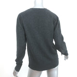 Brochu Walker Lace-Trim Sweater Marcella Charcoal Wool-Cashmere Size Small