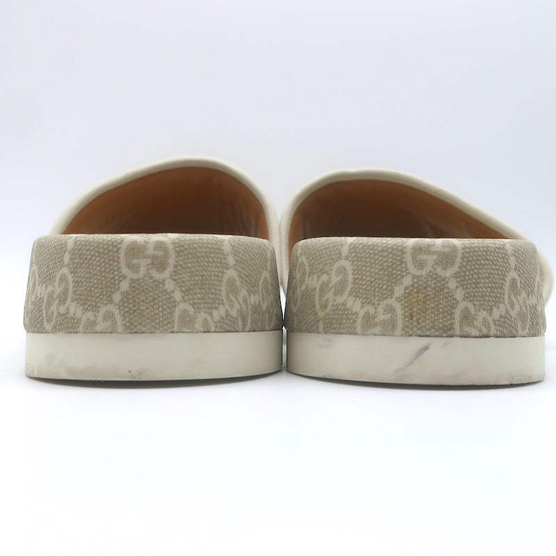 Gucci GG Supreme Slide Sandals Cream/Beige Canvas Size 7