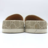 Gucci GG Supreme Slide Sandals Cream/Beige Canvas Size 7