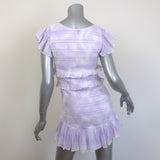 LoveShackFancy Sonara Smocked Mini Dress Lavender Tie Dye Cotton Size Petite