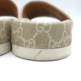 Gucci GG Supreme Slide Sandals Cream/Beige Canvas Size 7