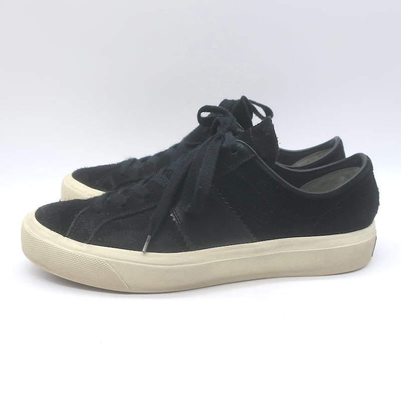 Tom Ford Cambridge Low Top Sneakers Black Leather &amp; Suede Size 7.5
