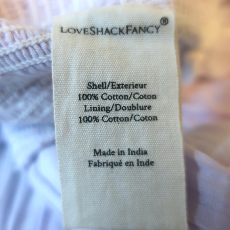 LoveShackFancy Sonara Smocked Mini Dress Lavender Tie Dye Cotton Size Petite
