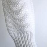 Tibi Shrunken Sweater White Cotton-Blend Knit Size Extra Small Cropped Pullover