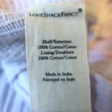 LoveShackFancy Sonara Smocked Mini Dress Lavender Tie Dye Cotton Size Petite