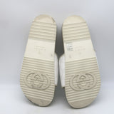 Gucci GG Supreme Slide Sandals Cream/Beige Canvas Size 7