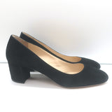 Prada Block Heel Pumps Black Suede Size 38.5