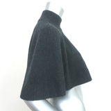 Michael Kors Collection Cashmere Turtleneck Poncho Sweater Charcoal Size Medium
