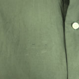 Alex Mill Ruffled Button Down Shirt Army Green Size Medium Long Sleeve Top