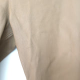 SPRWMN crop-flare leather leggings in beige, authentic pre-owned luxury piece