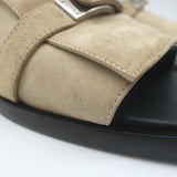 Hermes Gabriel Slide Sandals Beige Suede Size 43