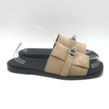 Hermes Gabriel Slide Sandals Beige Suede Size 43
