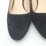 Prada Block Heel Pumps Black Suede Size 38.5