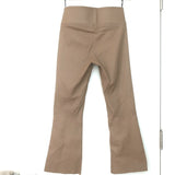 SPRWMN crop flare leather leggings, beige, pre-owned; size M; authentic pre-loved designer piece