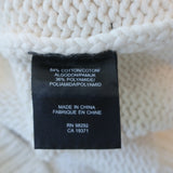 Tibi Shrunken Sweater White Cotton-Blend Knit Size Extra Small Cropped Pullover