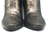 Saint Laurent Lou Ankle Boots Bronze Metallic Textured Leather Size 40.5