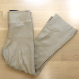 SPRWMN cropped flare leather leggings in beige, authentic pre-owned condition, size M, luxe pre-loved piece